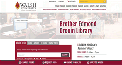 Desktop Screenshot of library.walsh.edu