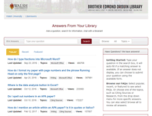Tablet Screenshot of libanswers.walsh.edu